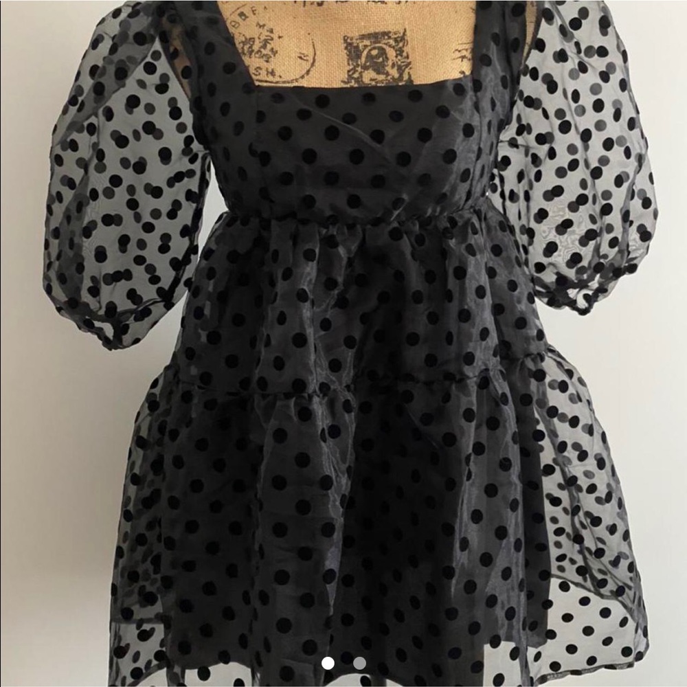 Babydoll dress with lace up back